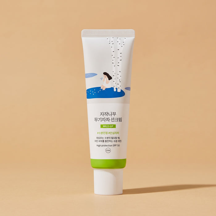 Round Lab Birch Juice Mild Up Sunscreen SPF 50 – milde Sonnencreme fürs Gesicht, 50 ml